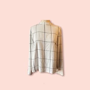 H&M Black and White Checkered Blouse